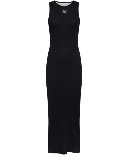 LOEWE Anagram Cotton Tank Dress Black