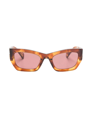 Miu Miu Rectangle Sunglasses Tobacco/Violet (0MU 09WS 11Q08S)