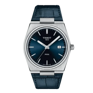 Tissot PRX Quartz Blue Dial Analog Leather Watch