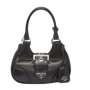 Prada Moon Padded Nappa-Leather Bag Black