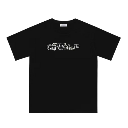 Off-White Black Cotton Crewneck T-Shirt