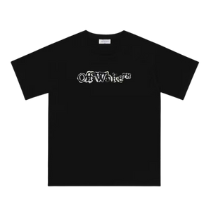 Off-White Black Cotton Crewneck T-Shirt