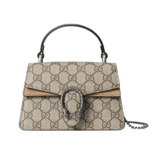 Gucci Dionysus Mini Top Handle Bag Beige/Ebony