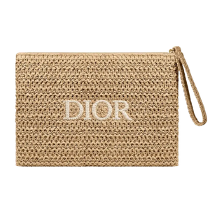 Dior Raffia Clutch