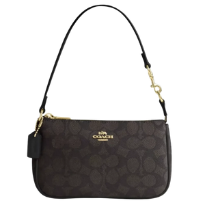 Coach Nolita 19 In Signature Canvas in Gold Walnut Black
