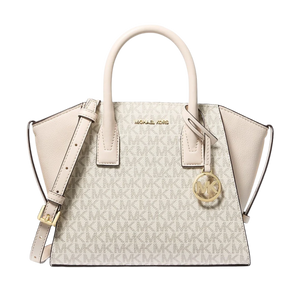 Michael Kors Avril Small Logo and Leather Satchel Lt Crm Multi