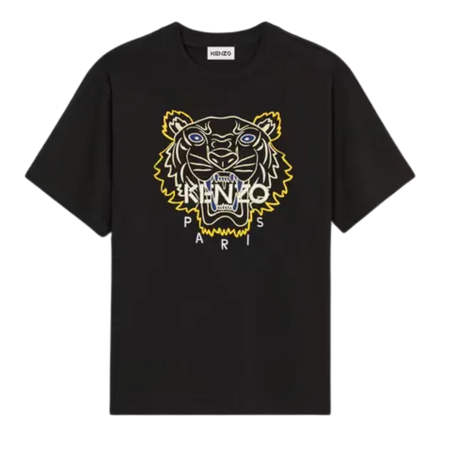 KENZO Tiger Print Crew-Neck T-Shirt (black)