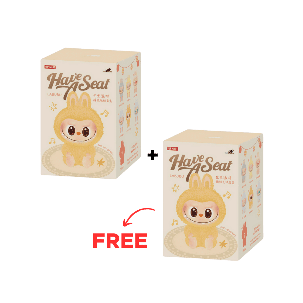 BUY 1 GET 1 FREE - Pop Mart Labubu The Monsters Have a Seat Vinyl Plush Sealed Case Pack of 1+1