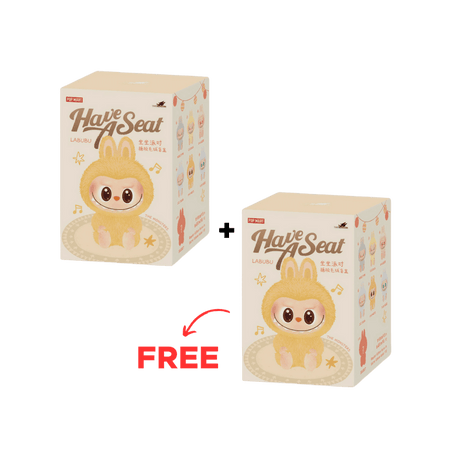 BUY 1 GET 1 FREE - Pop Mart Labubu The Monsters Have a Seat Vinyl Plush Sealed Case Pack of 1+1