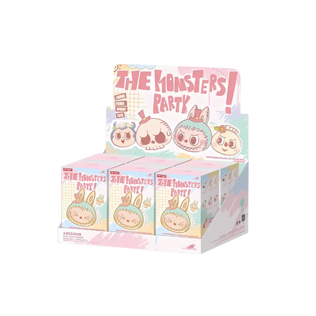 Pop Mart Labubu The Monsters Party Series Reversible Plush Doll Sealed Case (6 Blind Box)