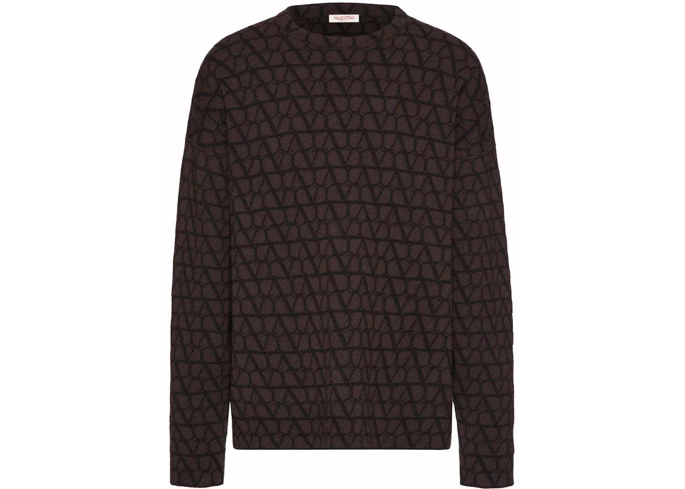 Valentino Allover Logo Knitwear Brown