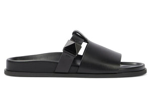 Valentino Garavani Rockstud Leather Sandals Black