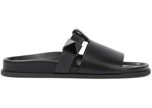 Valentino Garavani Rockstud Leather Sandals Black