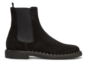 Valentino Garavani Suede Soul Rockstud Chelsea Boots Black