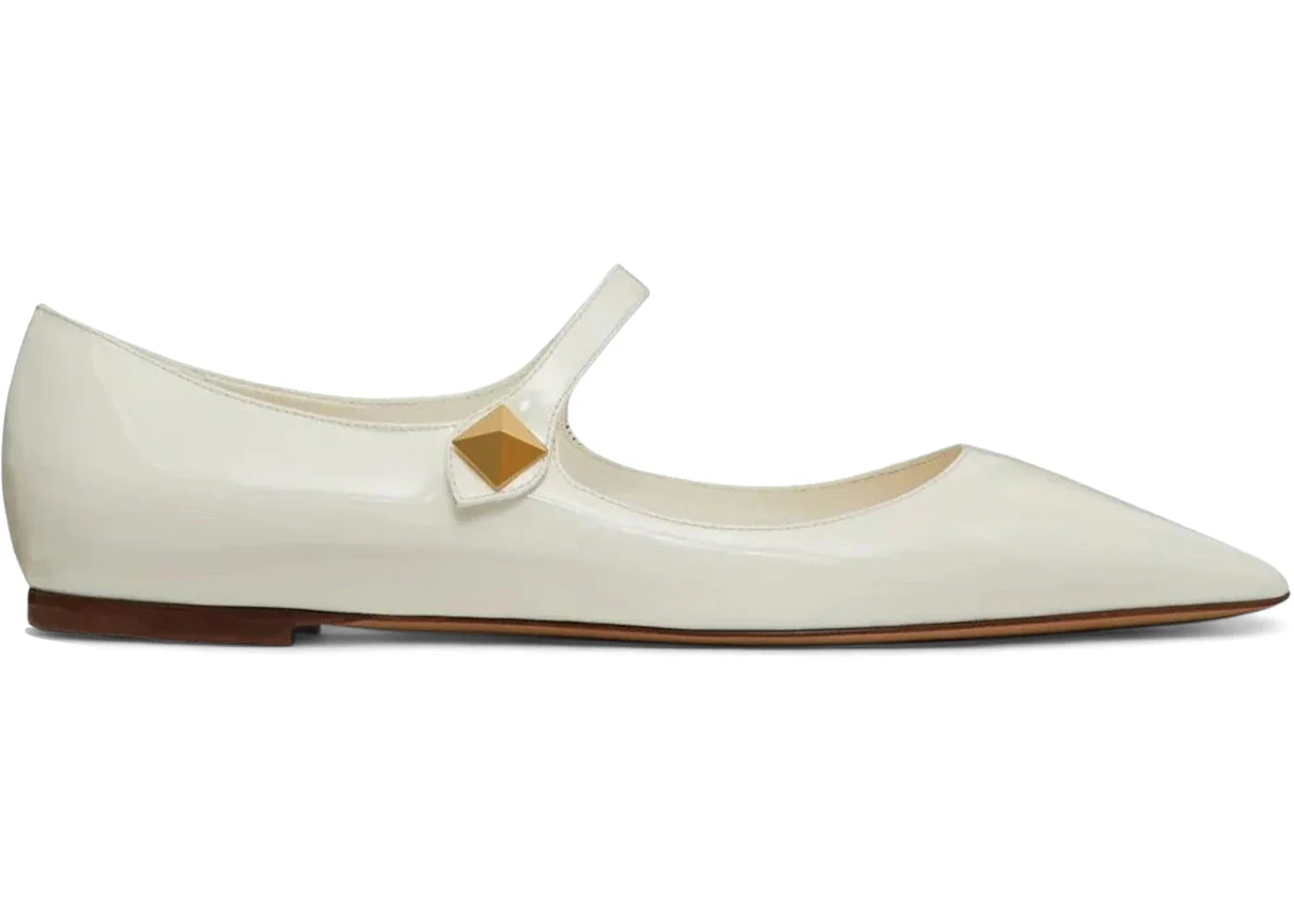 Valentino Garavani Tiptoe Pointed Toe Ballerinas Ivory (Women's)