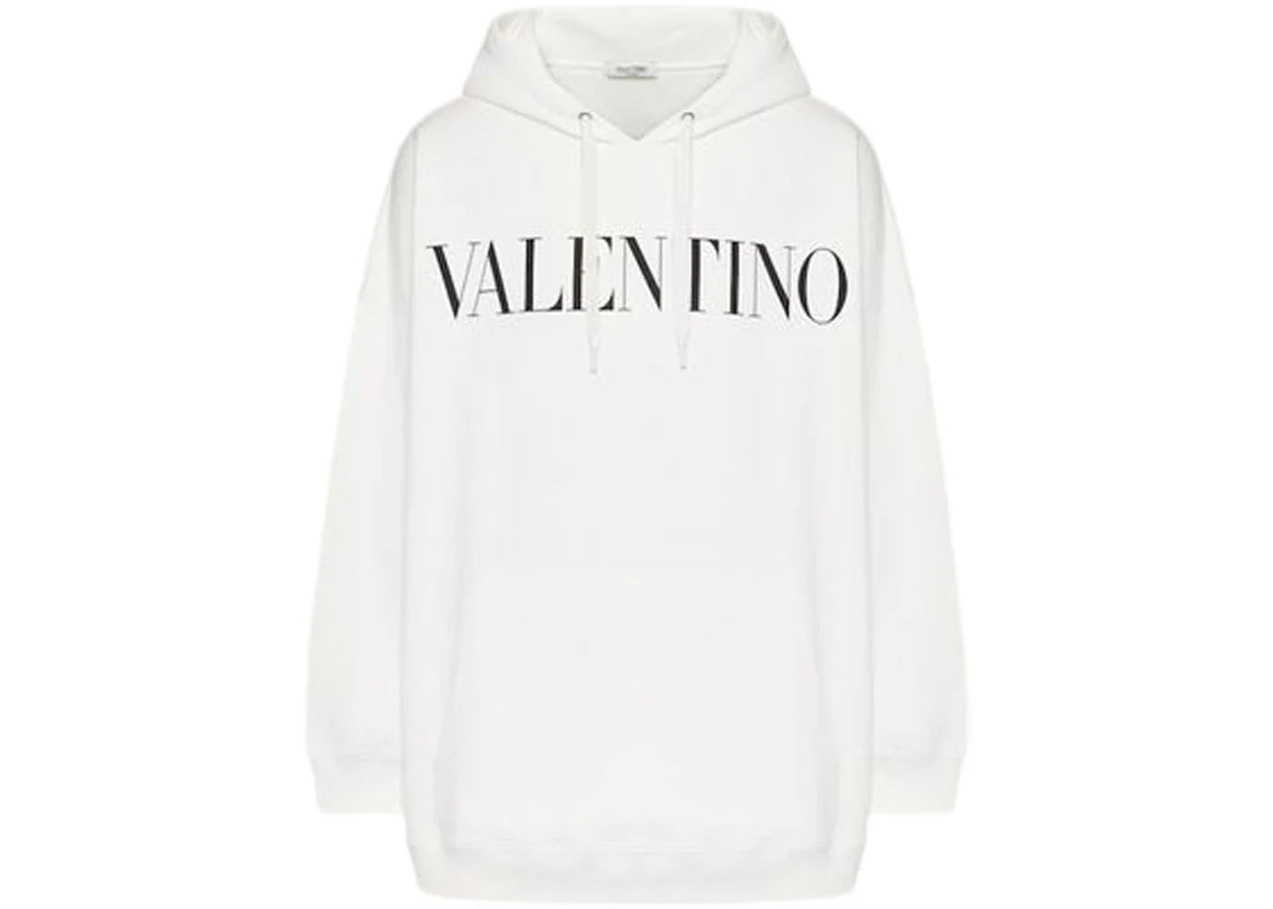 Valentino Logo Oversized Hoodie White/Black