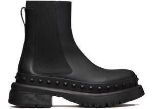 Valentino M-Way Rockstud Beatle Boots Black