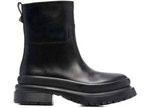 Valentino Rockstud Almond-Toe Ankle Boots Black