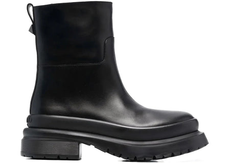 Valentino Rockstud Almond-Toe Ankle Boots Black