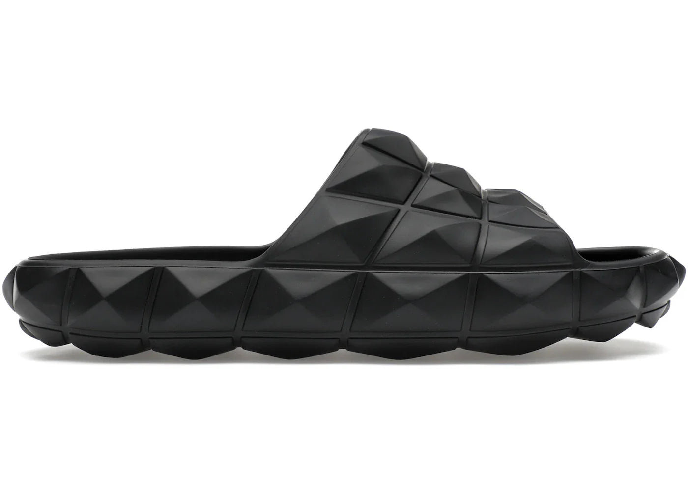 Valentino Roman Stud Turtle Slide Sandal Black