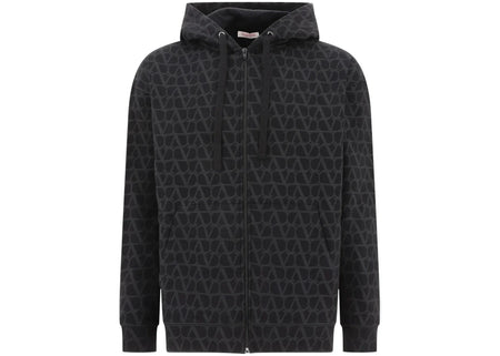 Valentino Toile Iconographe Zip Hoodie Navy