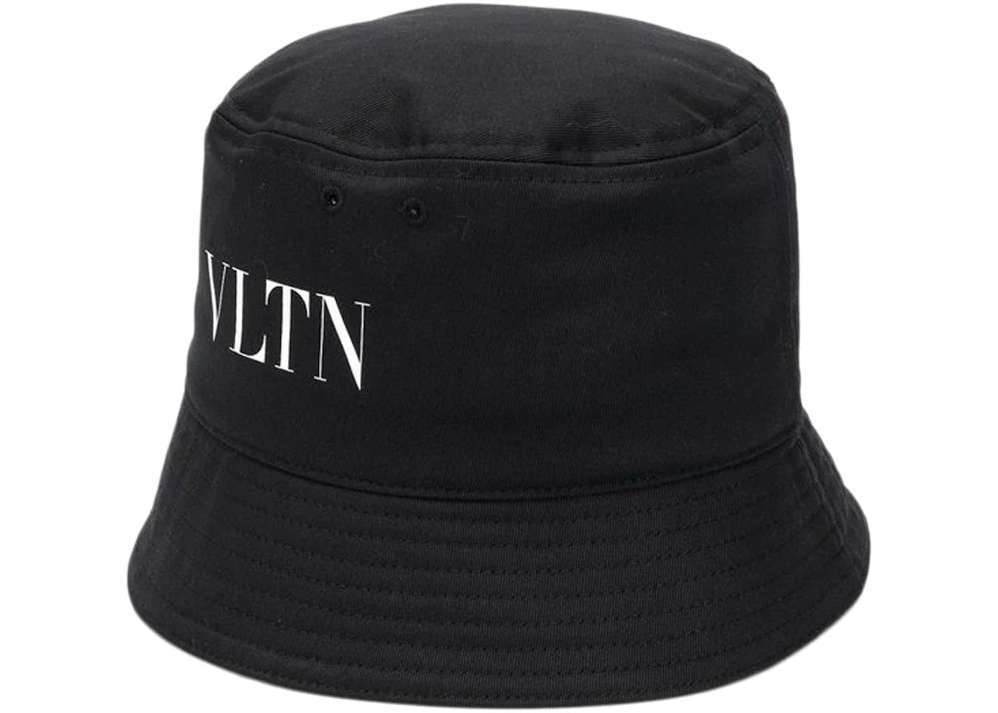 Valentino VLTN Logo Cotton Bucket Hat Black/White