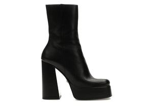Versace Aevitas 155mm Platform Ankle Boots Black Leather