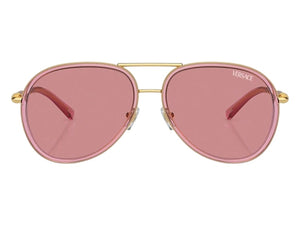 Versace Aviator Sunglasses Pink Pink Transparent (VE2260 100284)