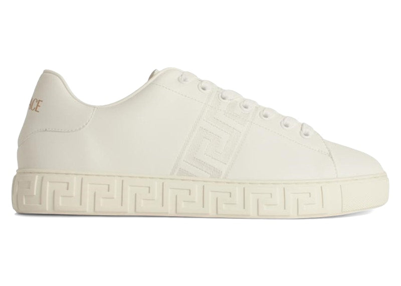 Versace Embroidered Greca White