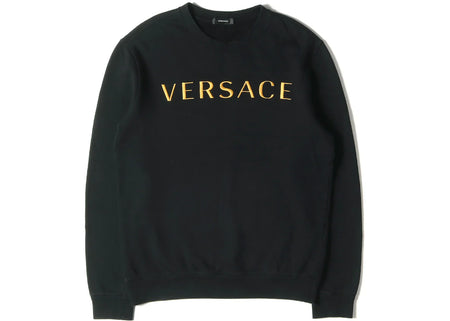Versace Embroidered Logo Sweatshirt Black