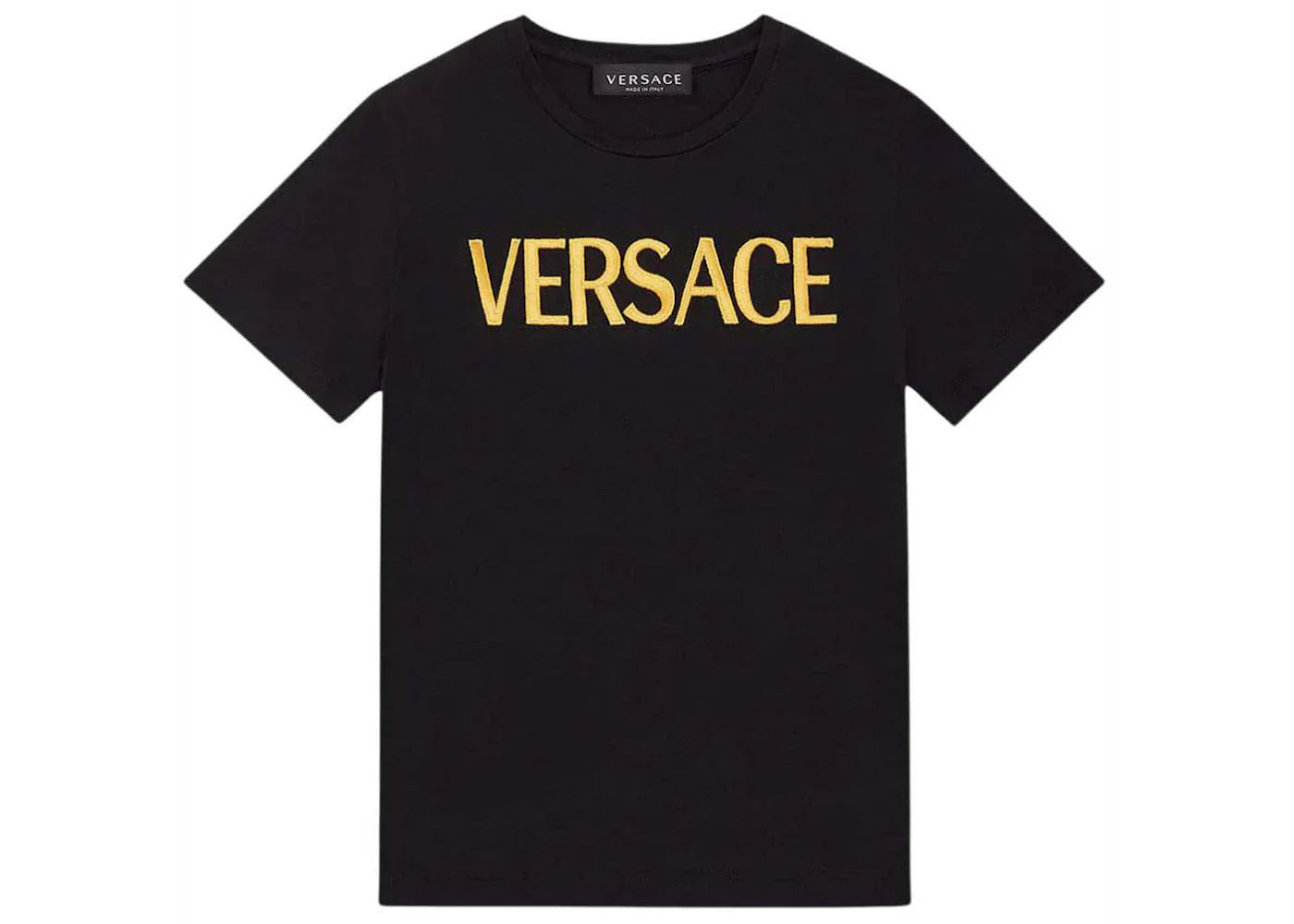Versace Embroidered Versace T-Shirt Black