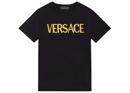 Versace Embroidered Versace T-Shirt Black