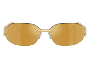 Versace Geometric Sunglasses BrownGoldBrownMirror Gold Gold (VE2274 10027P)