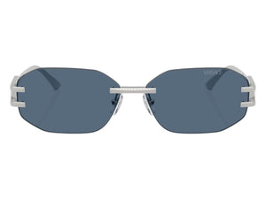 Versace Geometric Sunglasses Deep Blue Silver (VE2274 100080)