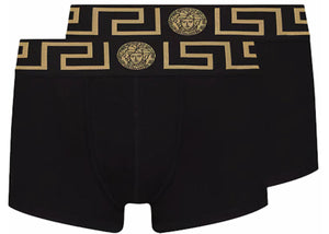 Versace Greca Border Trunks (2 Pack) Black