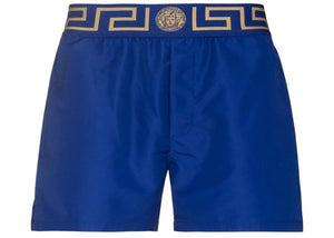 Versace Greca Key Swim Shorts Royal Blue