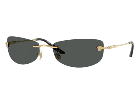 Versace Rectangle Sunglasses Gray Gold (VE2279 100287)