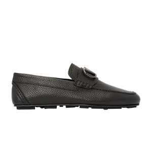 Valentino Driving Plaque Slip-On Loafer Black