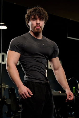 YOUNG LA 475 SuperVillain Compression Tees BLACK