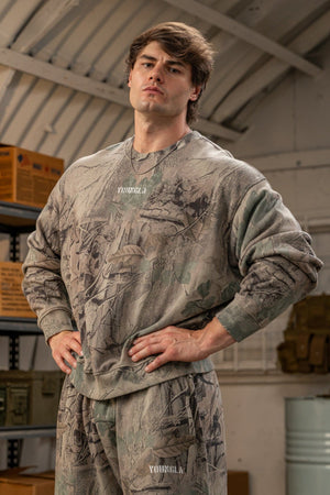 Tree Camo Collection - Crewnecks Beige Tree Camo