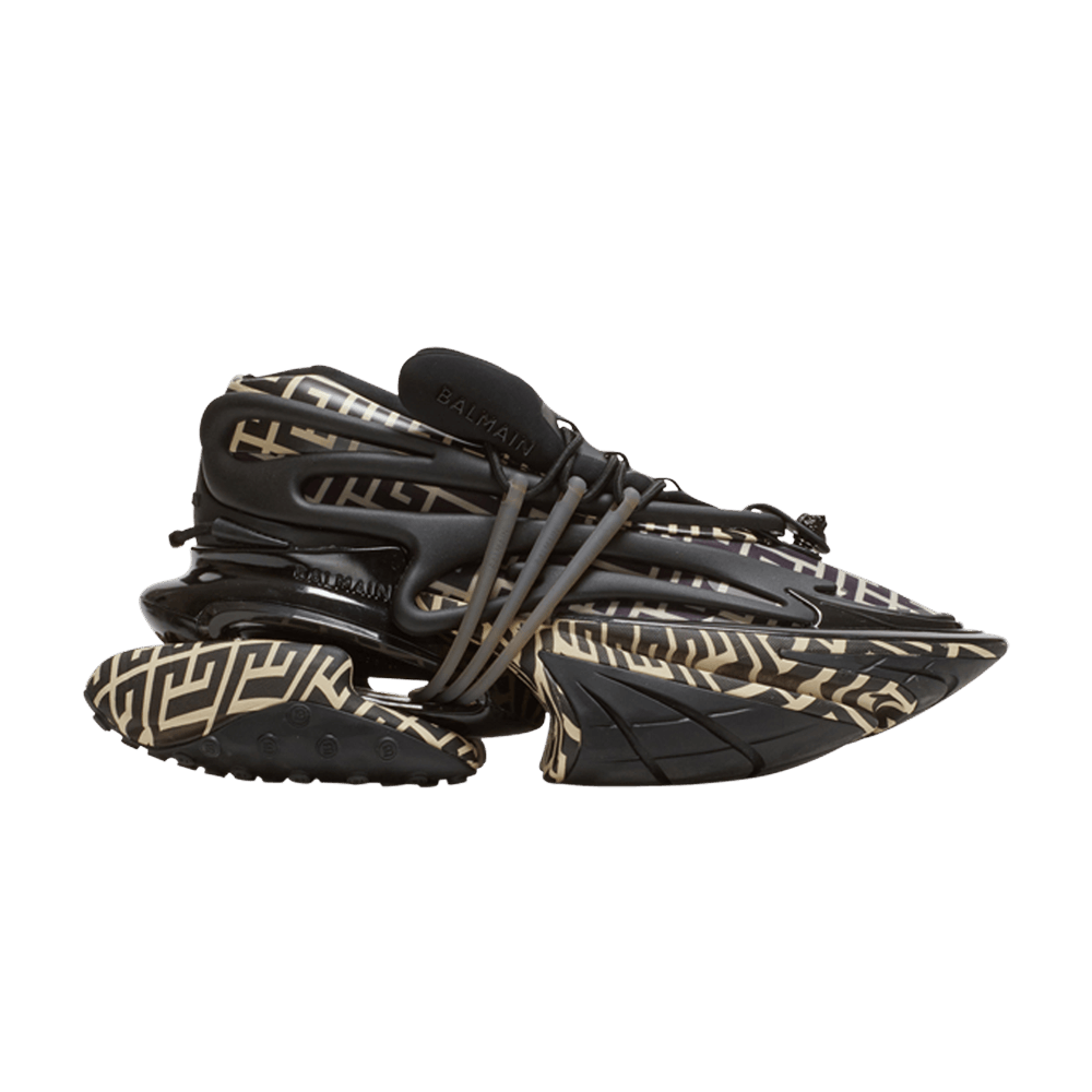 Balmain Unicorn Low Ivory Black Monogram