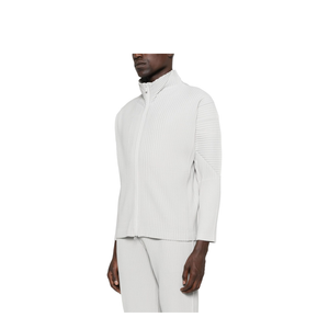 Pleated Texture Zip Fastening Jacket