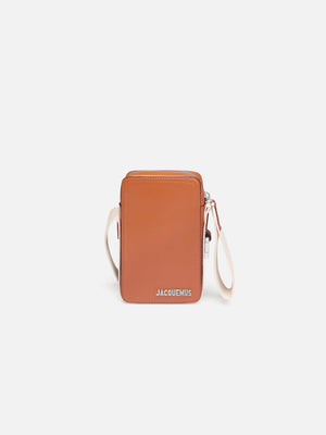 Jacquemus The Vertical Cuerda Smoothed Leather Structured Bag Light Brown
