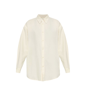 Light Beige Front Button Fastening Classic Collar Drop Shoulder Buttoned Cuffs