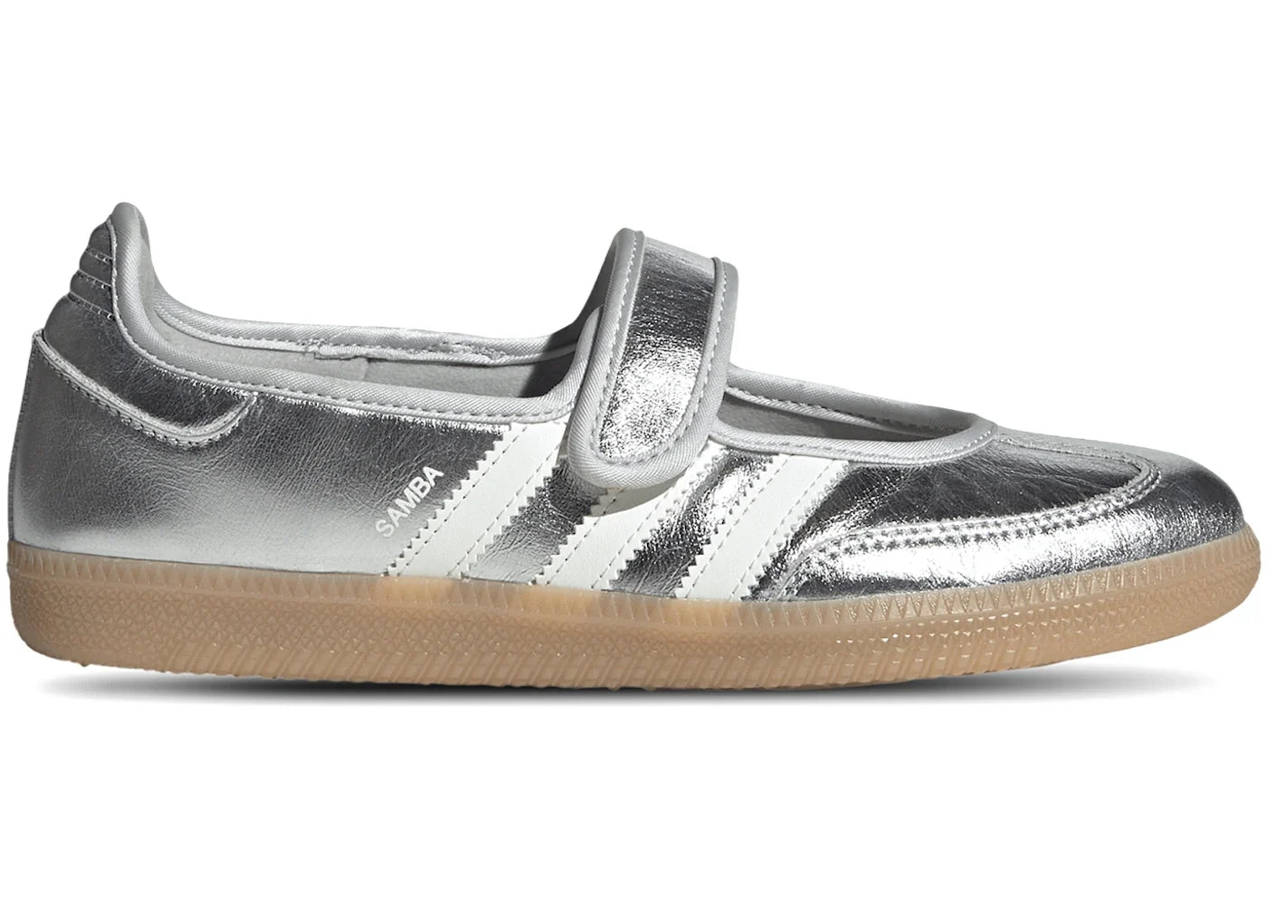 Adidas Samba Jane Silver Metallic Off White Womens