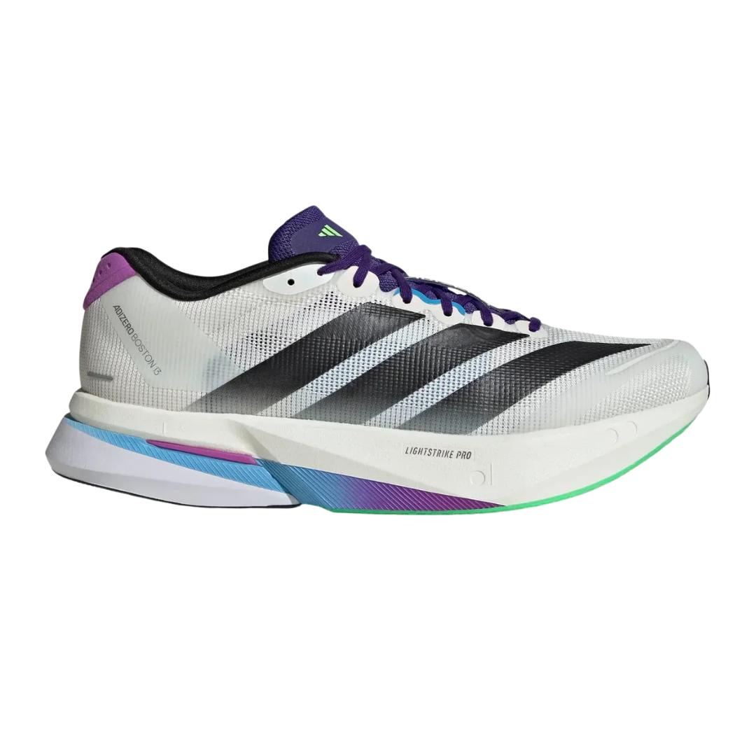 Adidas Adizero Boston 13 Core White Core Black Lime Burst