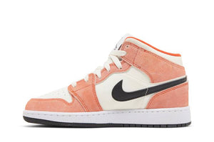 Air Jordan 1 Mid GS Orange Suede