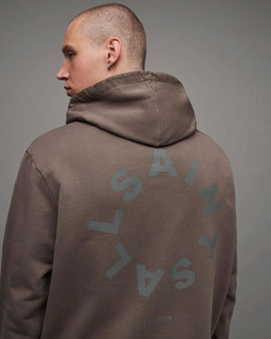 Tierra Pullover Circle Logo Hoodie Mid Brown