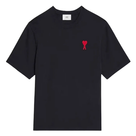 Ami Paris Tonal Ami De Coeur S/S T-Shirt Black