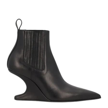 Rick Owens 80mm Sharp Ankle Boots Black